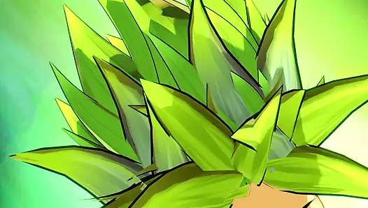 İki süper Saiyan kız ultra içgüdüsel adama karşı