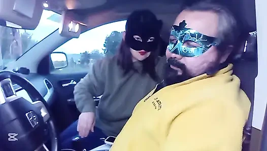 Arabada yüze tokat atma