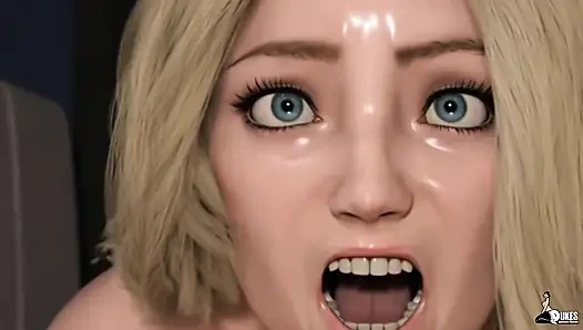 HOT PAWG fucks her BBC FUTA boss all night into the morning.