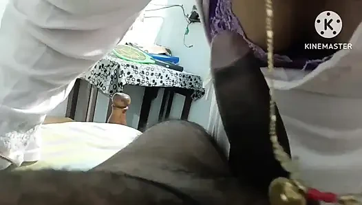 Hintli ateşli Haydarabad müslüman teyze bowlojob yapıyor