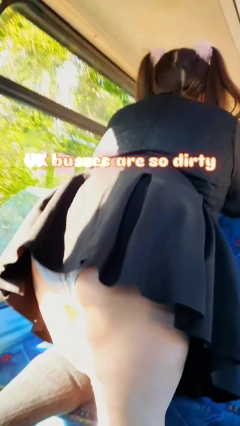 Flashing My Panties On UK Bus (Upskir POV)