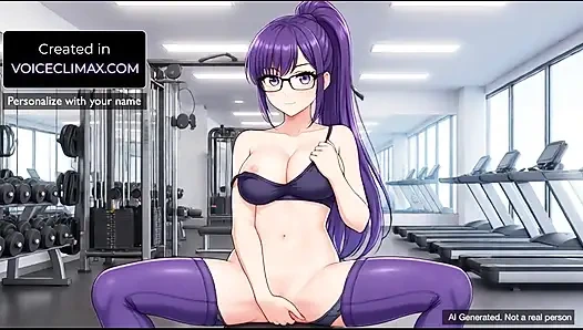 Sexy academia mulher humilha você e ri de treinos fracassados na academia e dá-lhe ordens de dominação feminina e masturba instruções JOI