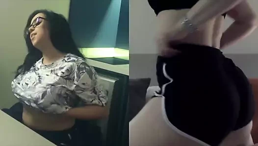 Lezbiyen otel odasında seks