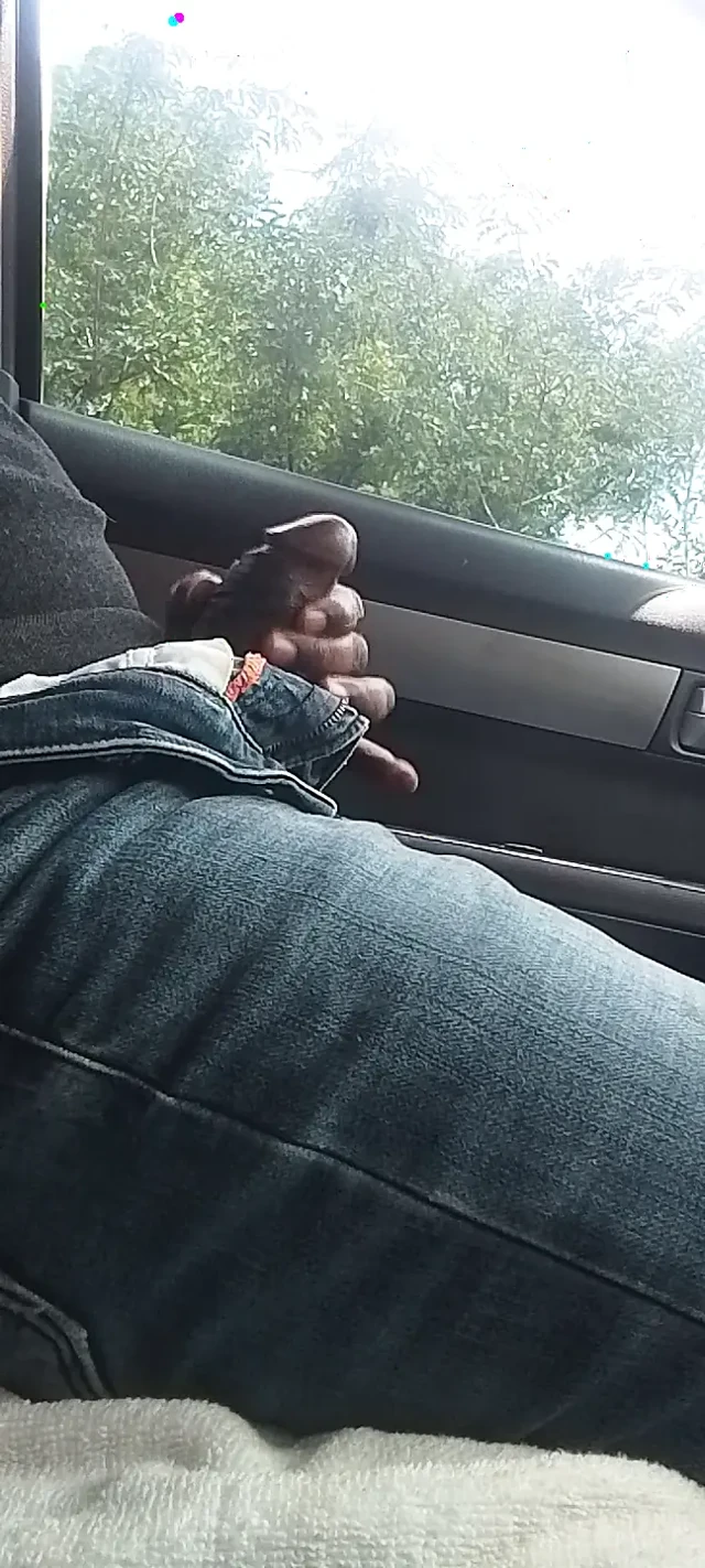 Public sex in car with open road