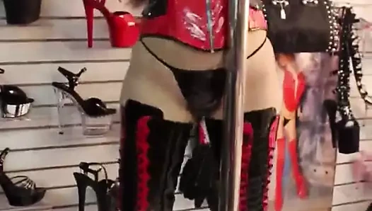 Pleaser-Delight PVC Outfit PVC Thigh High Platform Boots