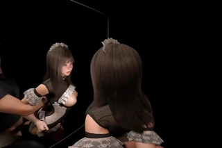 Vr sex- hizmetçi aynayı seviyor