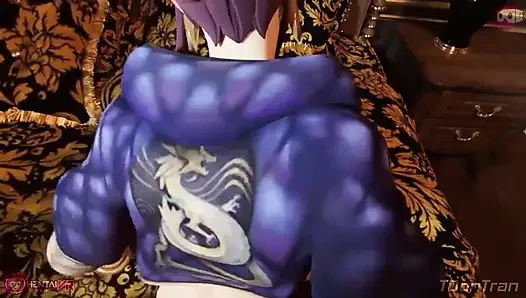 Akali arkadan sert sikiliyor
