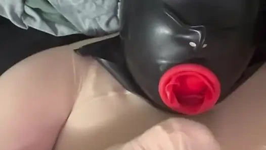 Prezervatif maskesi encased orgazm