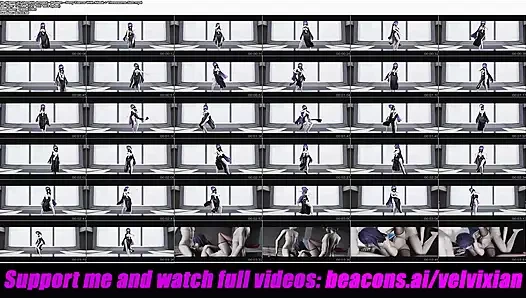 Genshin Impact - Raiden - Sexy Dance With Mask + Threesome Sex (3D HENTAI)