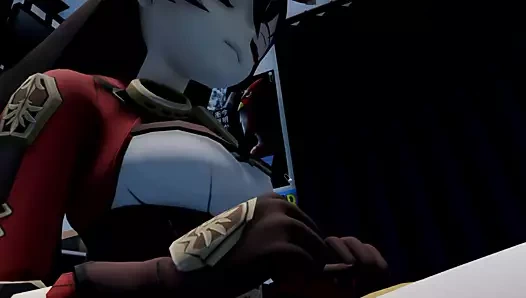 Genshin. ateşli koleksiyon göğüsler, büyük memeler, amcık, çıplak, erotik film, seksi