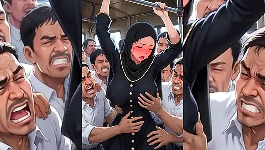 Tesettürlü Müslüman kızlar çirkin şişman edepsiz yaşlı erkekler tarafından aşağılanıyor ve perişan ediliyor - sıkılıyor, öpülüyor, sert sikiliyor bölüm 2