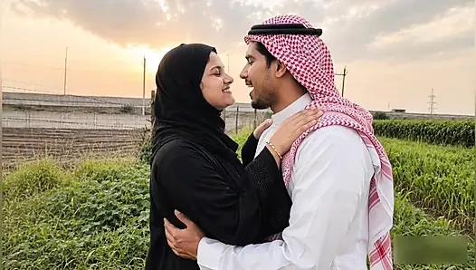 Arabian stepsister went for a walk in the fields and had other plans !