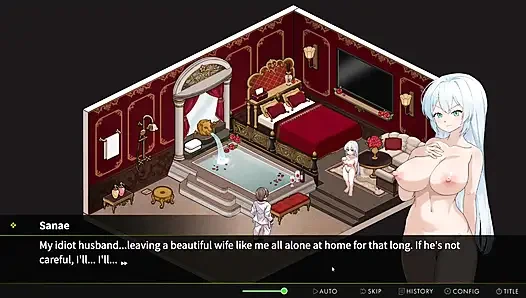 Hentai oyunu - yaramaz büyük memeli evli kadınla seks - ahlaksız hamam