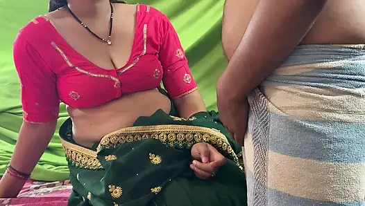 Indische Bhabhi geneukt in Saree door Devar