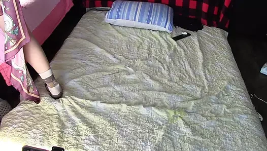 Sexy woman does yoga naked. Sexy hairy brunette, big, big ass. Sexy woman dancing naked, hairy, big.