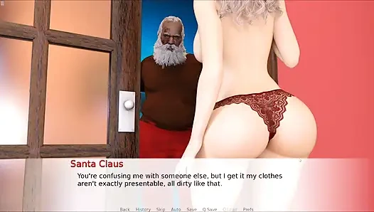 Cheating Santa Girl Having Threesome Anal Sex Caught By Her Husband