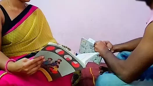 Hintli bayan öğretmen ve teknik öğrenci