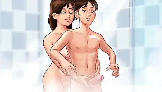 A very lucky guy fucking all the mature girls - summertime saga