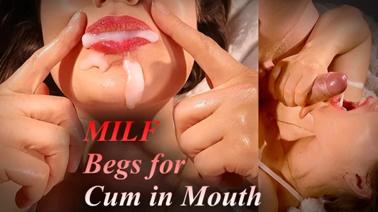 Full Video - MILF Cum-in-Mouth POV: 11-Min Edging Handjob Ends in Swallow