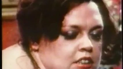 Fat intage brunette slut fucked by two randy guys