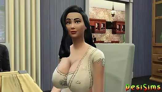 Hintli sari giyen evli kadın kayınpederi ve erkek kardeşi tarafından kullanılıyor - kötü kaprisler