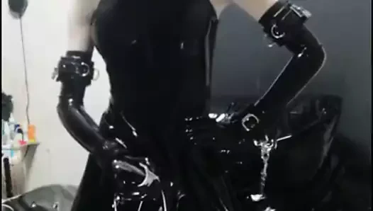 Kigurumi lateks titreşimli