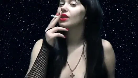 Yıldızlı gökyüzünün altında boşalma geri sayım ile mastürbasyon talimatı