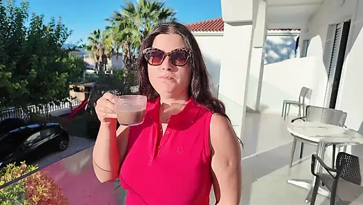 A Morning at the Hotel with my Horny StepMom - a hard Orgasm !