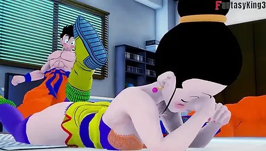 Goku Videl'i tatmin etmiyor, bu yüzden Gohan ona yardım ediyor - Dragon Ball Zex Series