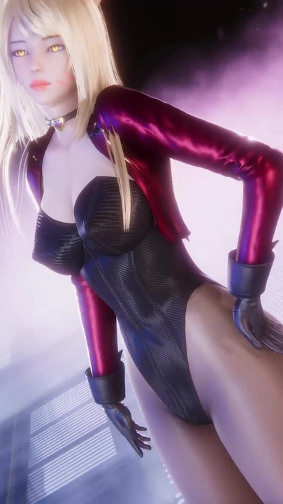 Мощный момент из "MMD Meovv - сексуальная Мяу Ахри, танец, лига легенд, хентай"