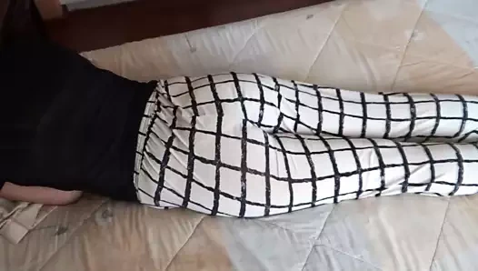 Compilation, my wife showing her ass in jeans and panties