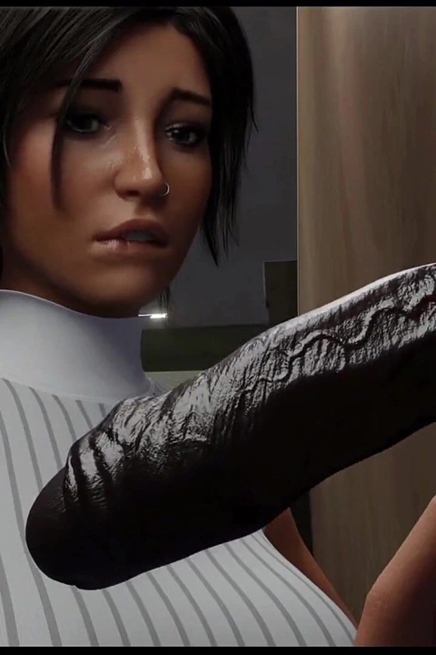 Croft Adventures Oyunu Hentai Oyunu Parodi Bölüm 5 Lara büyük siyah bir penisle bir gloryhole buluyor!
