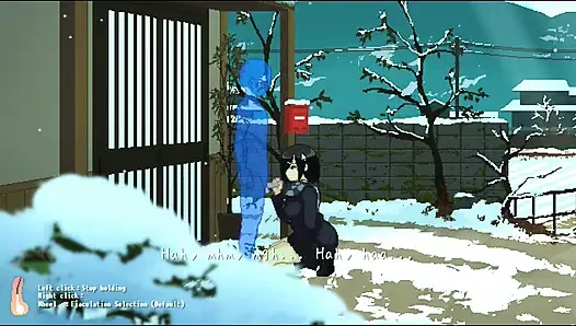 Hentai oyunu - büyük memeli bebek soğuk havada sert seks