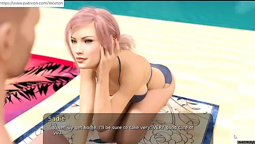 Summer mia ile plajda onu parmakladık