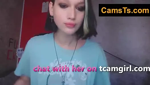 Transeksüel masturbates ve somkes