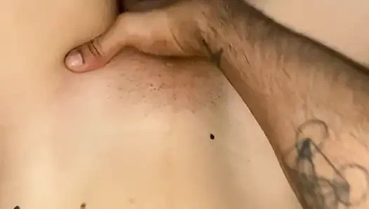 Very horny Latina and slut eats my cock completely with deep throat and backwards while I put my fingers in her pussy