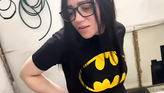 My neighbor goes upstairs to help me with the work