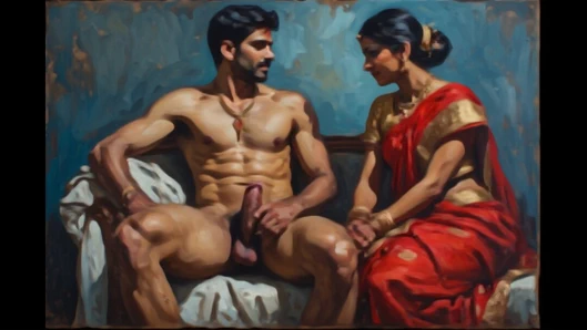 Indian bhabhi fucked by her husband and her stepson hot doggy style fucking bhabhiji