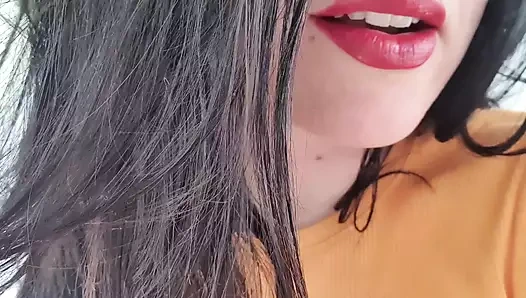 Kremsi yüze oturma bakış açısı, yaklaş ve dilini sok