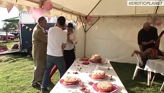 Hard outdoor sex party