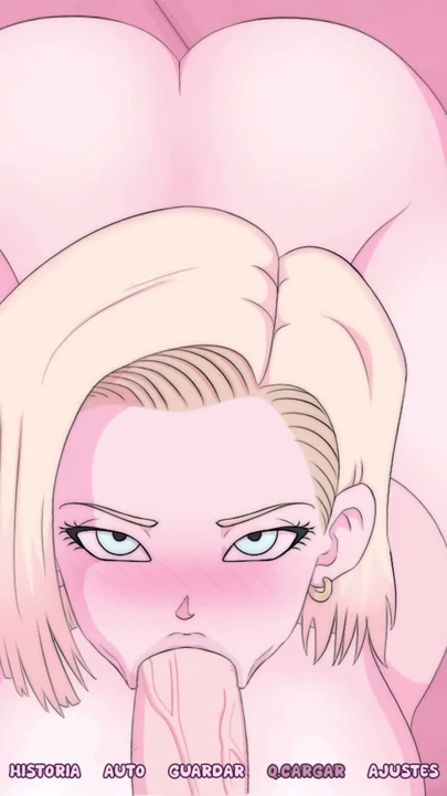 Boyutlararası arzu - Android 18'in sevimli pembe götünü kocasının önünde sikiyor | Klip 1