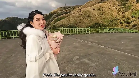 Sigara içen ateşli esmer hatunla bakış açısı randevusı, jiaxin