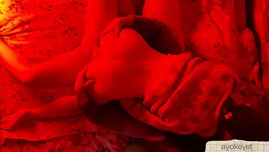 Gerçek ev yapımı seks, ön sevişme, öpücükler ve sulu dölleme
