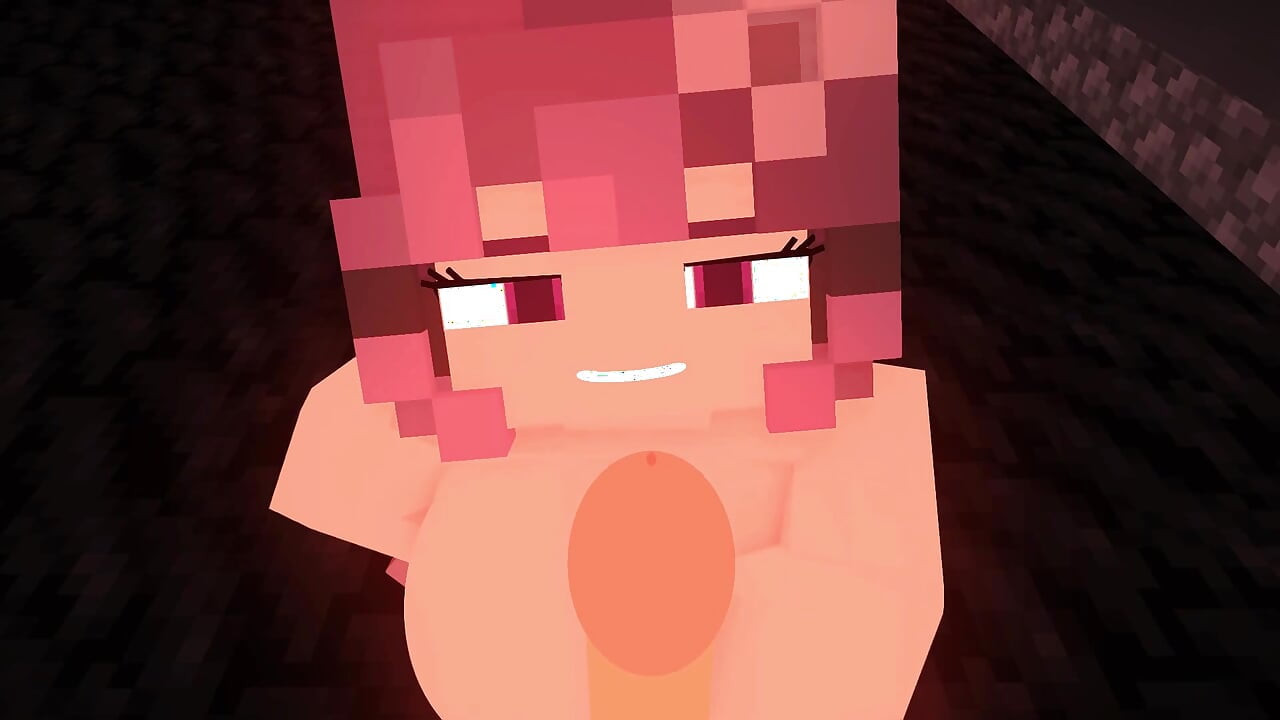 Minecraft kızı rastgele adamla sikişiyor - Minecraft seks mod animasyonu