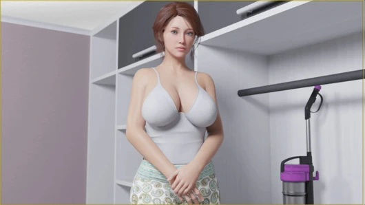 Stepmom Needs Help For Cleaning House Alex Rubbing Her Ass