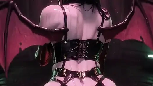 Küçük hentai succubus büyük memeli mastürbasyon yapıyor