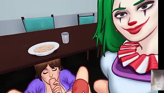Yaz zamanı efsanesi! Cadılar Bayramı Özel! Orta yaşlı seksi üvey anne üvey kız kardeşinin önünde sikimi emiyor!