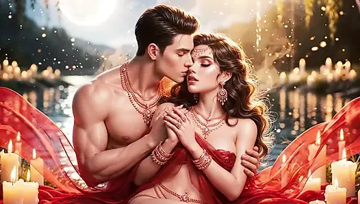 Hintli çift ki tam gece tutkusu - altın takı mein seksi yenge aur kaslı koca ka ateşli yatak odası romantizmi
