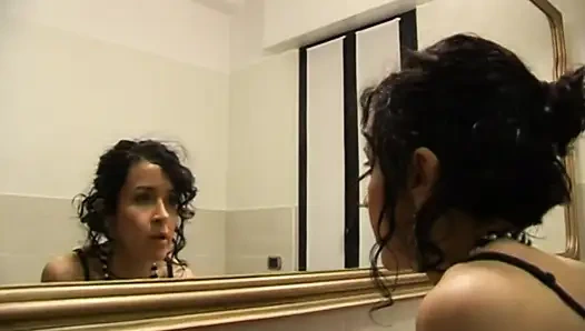 Dirtybrunette in lingerie cheats on her husband with a younger boy