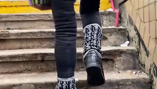 Güzel şekilli guyanese veya trinidadian Hintli uzun göt